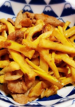 大名竹と豚肉の炒め物-レシピのメイン写真