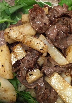 長芋と牛肉の炒め物-レシピのメイン写真