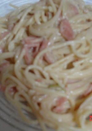 あるものでささっと　クリームスパ♪-レシピのメイン写真