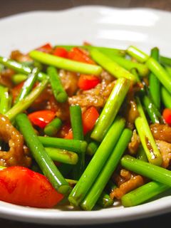 ニンニクの芽と細切り豚肉炒め-レシピのメイン写真