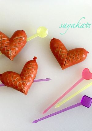 弁当にも★コツ付★ウインナーdeハート♡-レシピのメイン写真