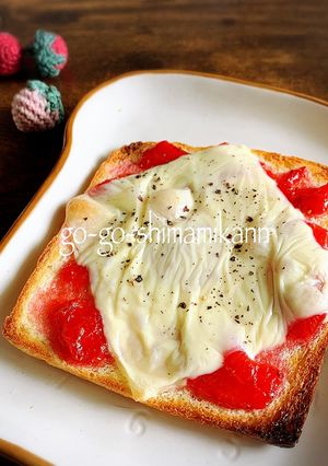 ✿ペッパー苺ジャムトーストチーズのっけ-レシピのメイン写真