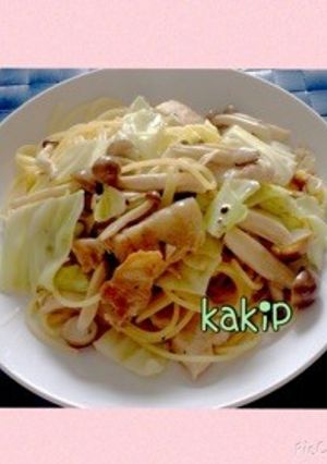 柚子胡椒が香る♡豚バラとキャベツのパスタ-レシピのメイン写真