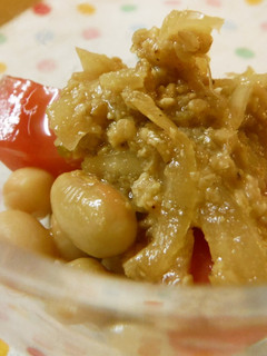 手作り玉ねぎドレッシング♪豆トマトサラダ-レシピのメイン写真