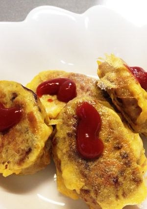 お弁当に☆冷食ハンバーグでピカタ☆-レシピのメイン写真