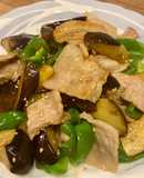 なすと豚肉のコチュジャン炒め