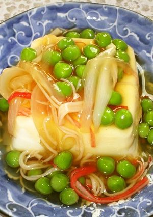 豆腐のグリーンピースあんかけ-レシピのメイン写真