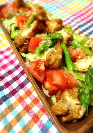 若鶏から揚げde贅沢ごちそうサラダ-レシピのメイン写真