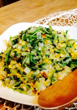 健康美味！豆苗と生姜のさっぱり炒飯☆-レシピのメイン写真