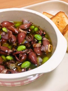 ホタルイカと枝豆のアヒージョ-レシピのメイン写真