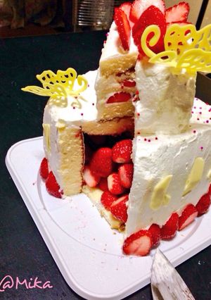 イチゴごろごろ 春の2段ケーキ-レシピのメイン写真
