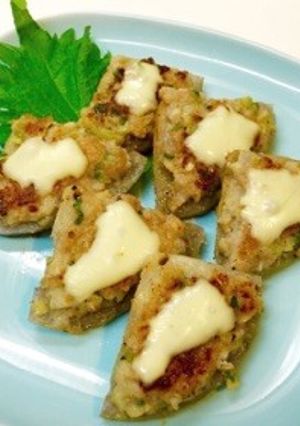 残った餃子の餡の蓮根焼き-レシピのメイン写真