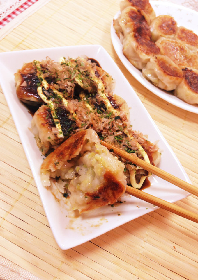 たこ焼き器不要☆餃子の皮でたこ焼き風-レシピのメイン写真