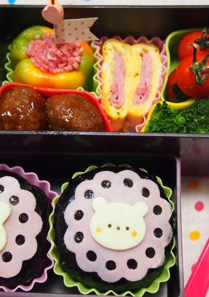 明太子ごま油デコおにぎり弁当-レシピのメイン写真