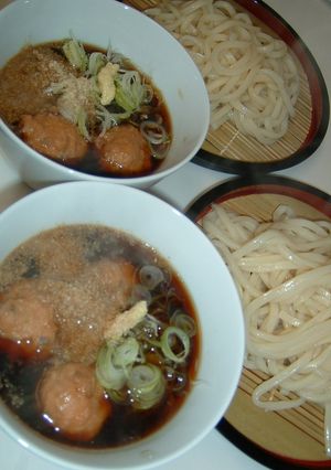 ピリ辛ごぼう入りつくねうどん-レシピのメイン写真