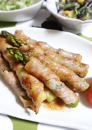 アスパラ肉巻き　辛子ポン酢で♫-レシピのメイン写真