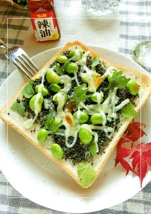 レモンラー油♬　すりごま＊枝豆トースト-レシピのメイン写真