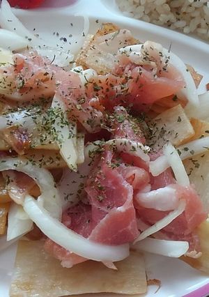 長芋と生ハムとタマネギのビネガーサラダ-レシピのメイン写真