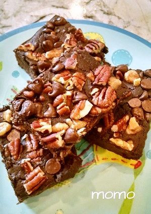 バターなし　ブラックビーンズブラウニー　-レシピのメイン写真