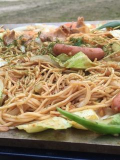 バーベキューで簡単!おいしい!焼きそば♪-レシピのメイン写真