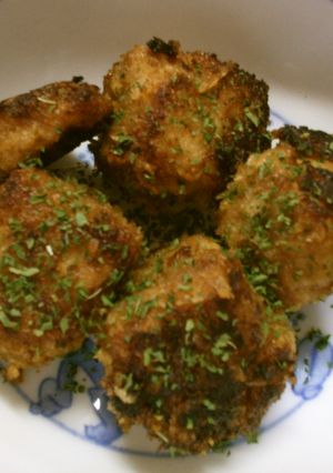 簡単　カツ風　まぐろの カレーパン粉焼き-レシピのメイン写真