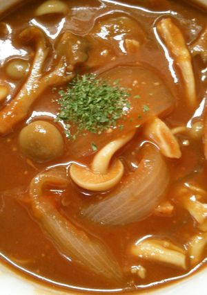 玉ねぎ きのこの トマトジュース煮込み！-レシピのメイン写真