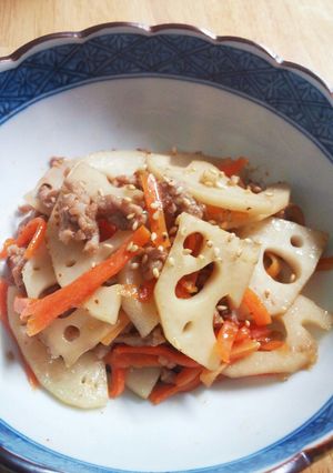 挽き肉入り☆きんぴら蓮根-レシピのメイン写真