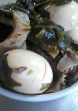 しいたけとわかめで簡単煮卵-レシピのメイン写真