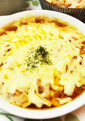 海老と椎茸のチーズアヒージョ風-レシピのメイン写真