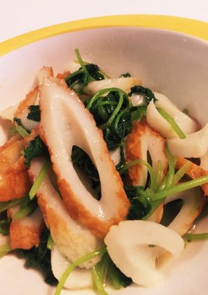 三つ葉とちくわのからし醤油和え-レシピのメイン写真