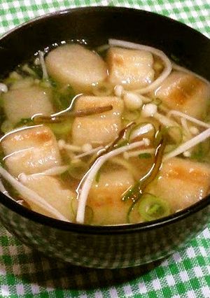 がごめ昆布 と お麩のみそ汁-レシピのメイン写真