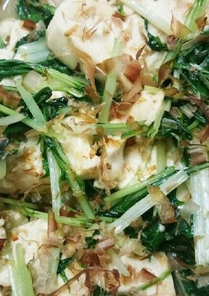 簡単☆豆腐と水菜の炒め物-レシピのメイン写真