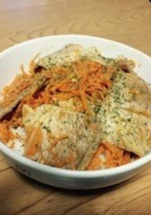 人参と豚肉のスタミナ丼-レシピのメイン写真