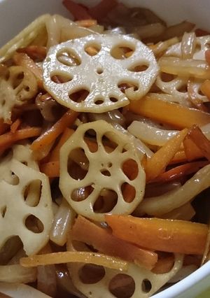 具沢山で簡単きんぴられんこん-レシピのメイン写真