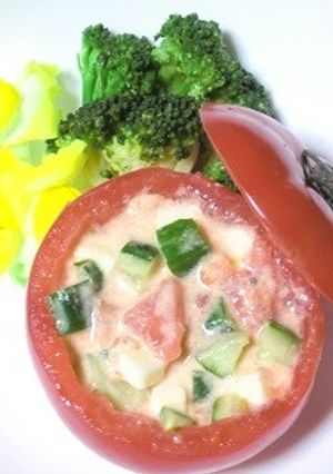 トマトが器のコロコロサラダ☆-レシピのメイン写真