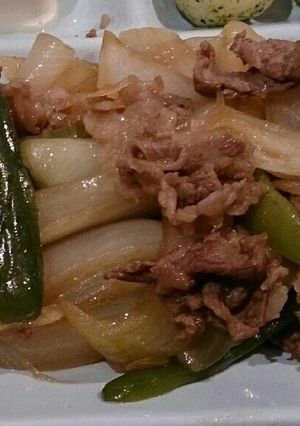 牛こまと玉葱ピーマン炒め-レシピのメイン写真