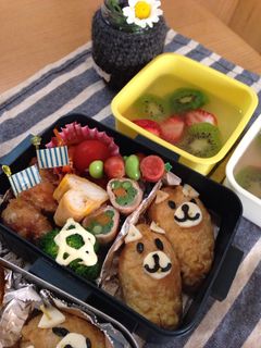 お弁当 犬のいなりずし 子ども-レシピのメイン写真