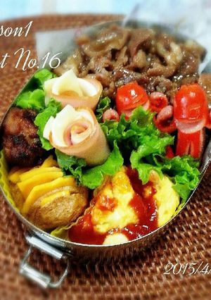 今日の高校生弁当20150429-レシピのメイン写真