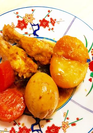 疲れがふっとぶ手羽元と長芋のこってり煮-レシピのメイン写真