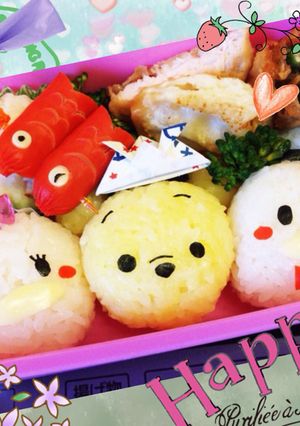 キャラ弁♡子供の日に簡単なツムツム弁当☆-レシピのメイン写真