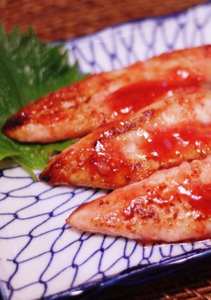 ヘルシーささみの梅肉照り焼き☆大葉添え-レシピのメイン写真