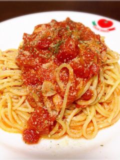 簡単!トマトフェチパスタ-レシピのメイン写真