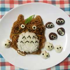รูปของ 簡単キャラご飯♡となりのトトロ焼きそば♡