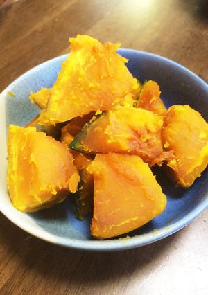 レンジで楽チンかぼちゃの煮物-レシピのメイン写真