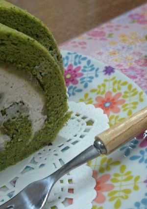 ♣米粉の抹茶シフォンロール♣-レシピのメイン写真