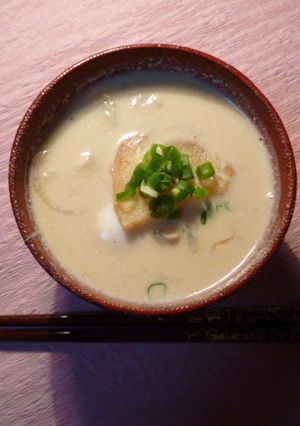 じゃがバタ豆乳みそスープ-レシピのメイン写真