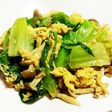節約メニュー☆レタスの外葉で卵とじ