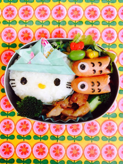 キティの鯉のぼり キャラ弁 こどもの日-レシピのメイン写真