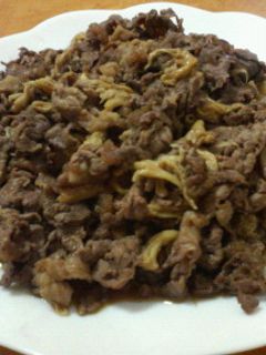 牛肉とやまぶし茸炒め-レシピのメイン写真