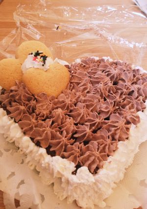簡単ハート型ケーキ-レシピのメイン写真